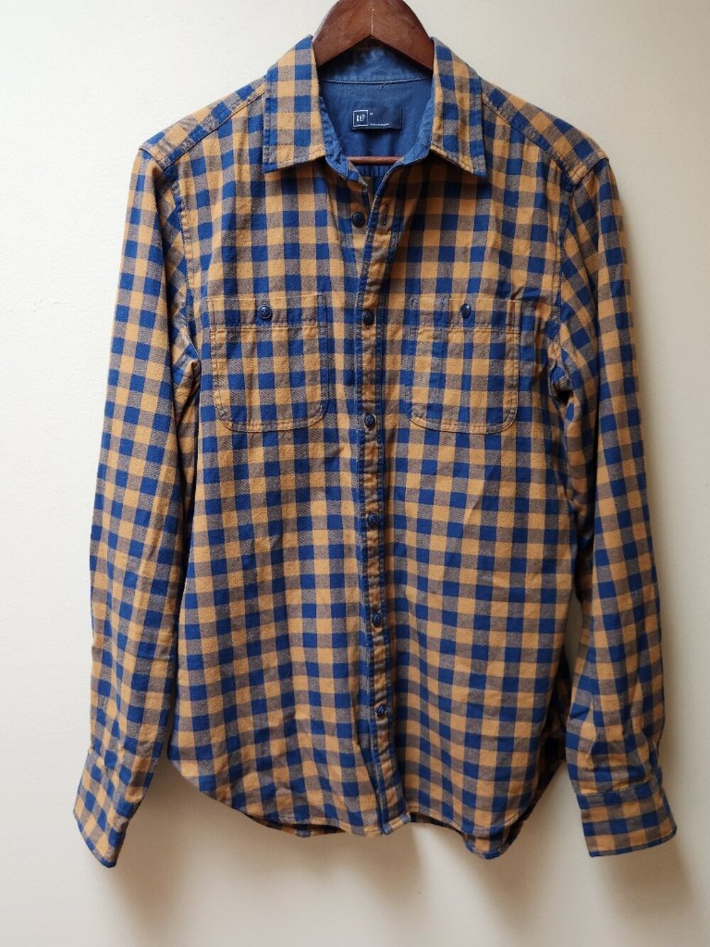 GAP 100% cotton checkered flannel shirt / M
